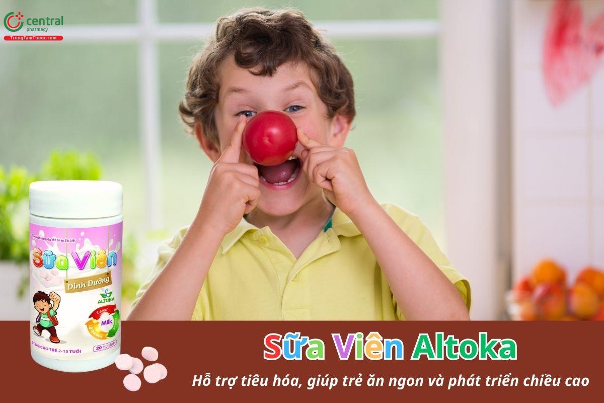 Sữa Viên Altoka hỗ trợ tiêu hóa, giúp trẻ ăn ngon và phát triển chiều cao