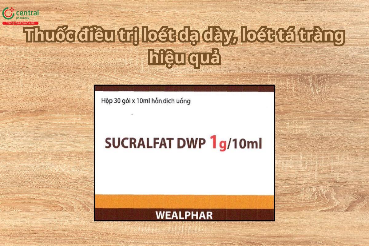 Thuốc Sucralfat DWP 1g/10ml điều trị loét dạ dày, loét tá tràng