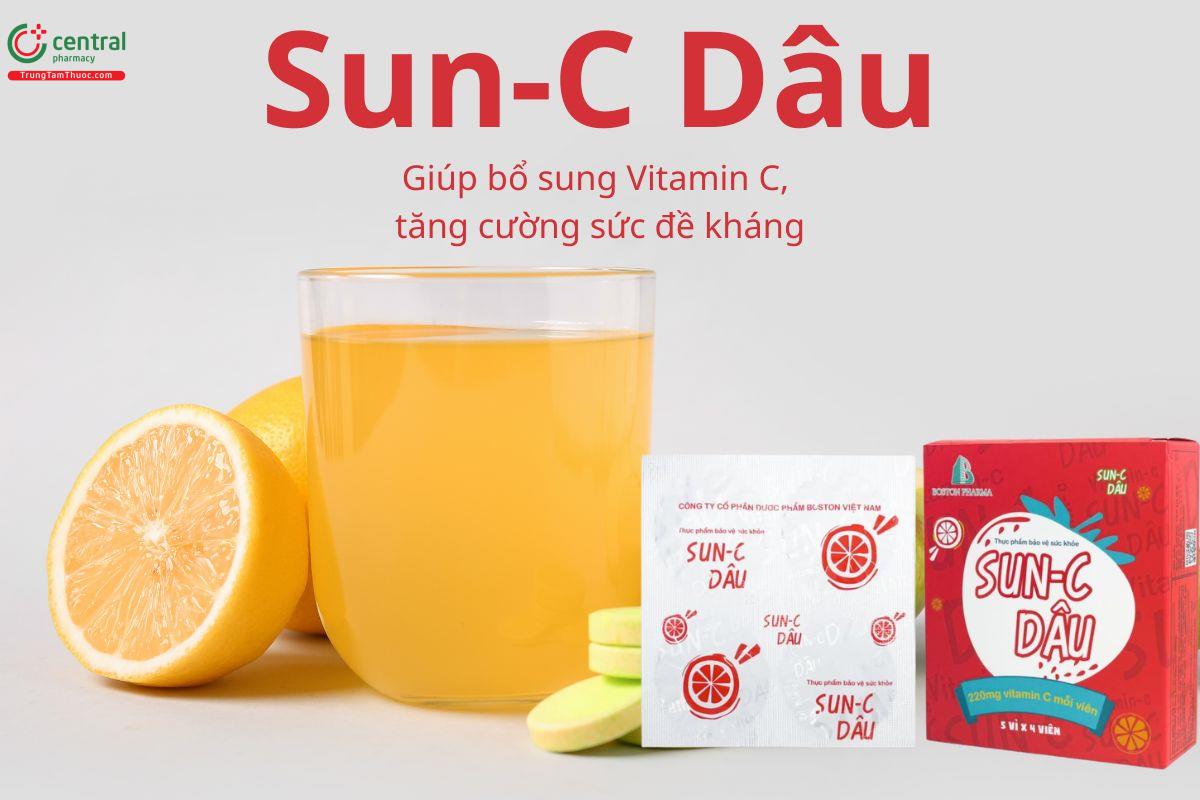 Sun-C Dâu giúp bổ sung Vitamin C, tăng cường sức đề kháng