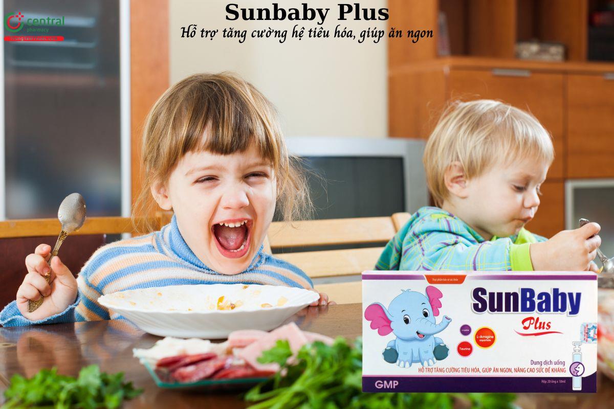 Sunbaby Plus hỗ trợ tăng cường tiêu hóa, giúp ăn ngon, bồi bổ cơ thể