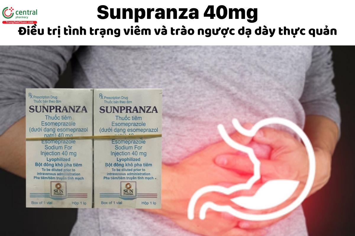  Thuốc Sunpranza 40mg - điều trị tình trạng viêm và trào ngược dạ dày thực quản