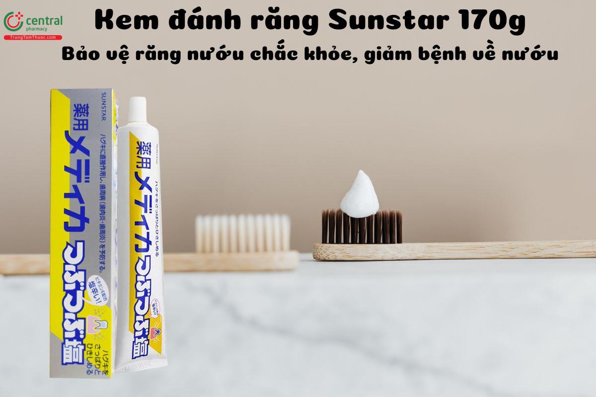  Kem đánh răng muối Sunstar 170g - làm sạch, làm trắng sáng răng