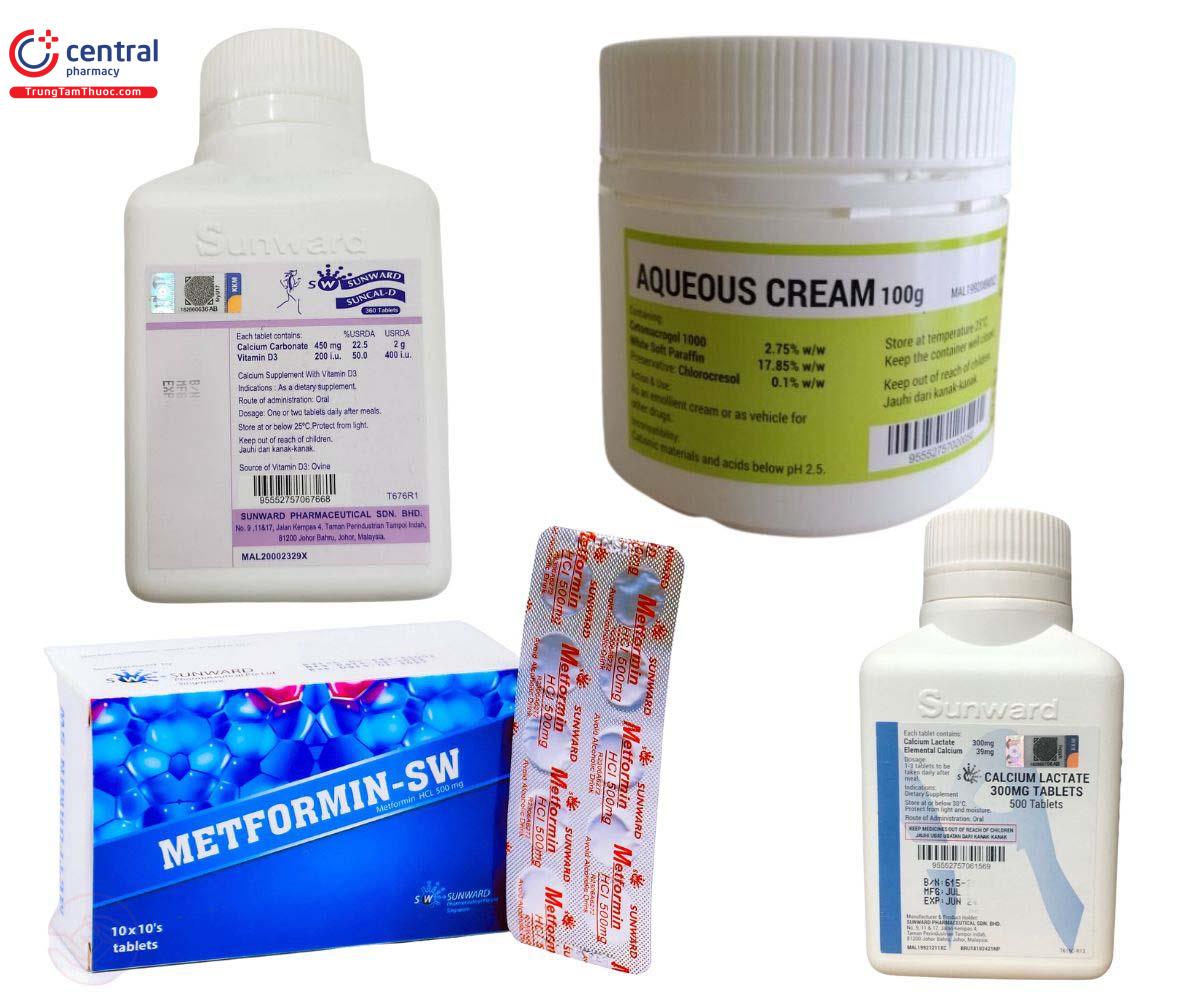 Một số sản phẩm của Sunward Pharmaceutical