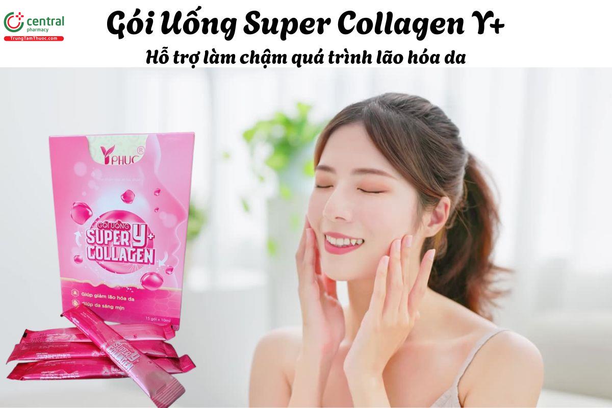 Gói Uống Super Collagen Y+ - Giúp giảm quá trình lão hóa da