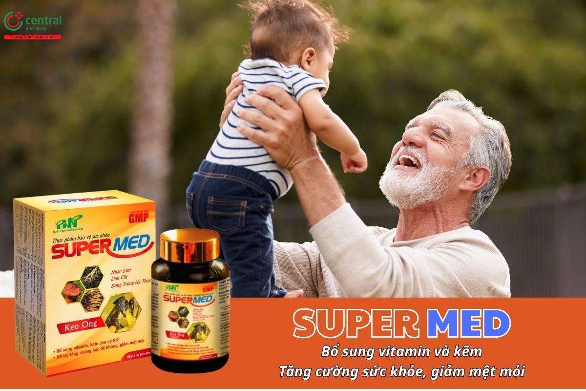 Super Med bổ sung vitamin và kẽm, tăng cường sức khỏe, giảm mệt mỏi
