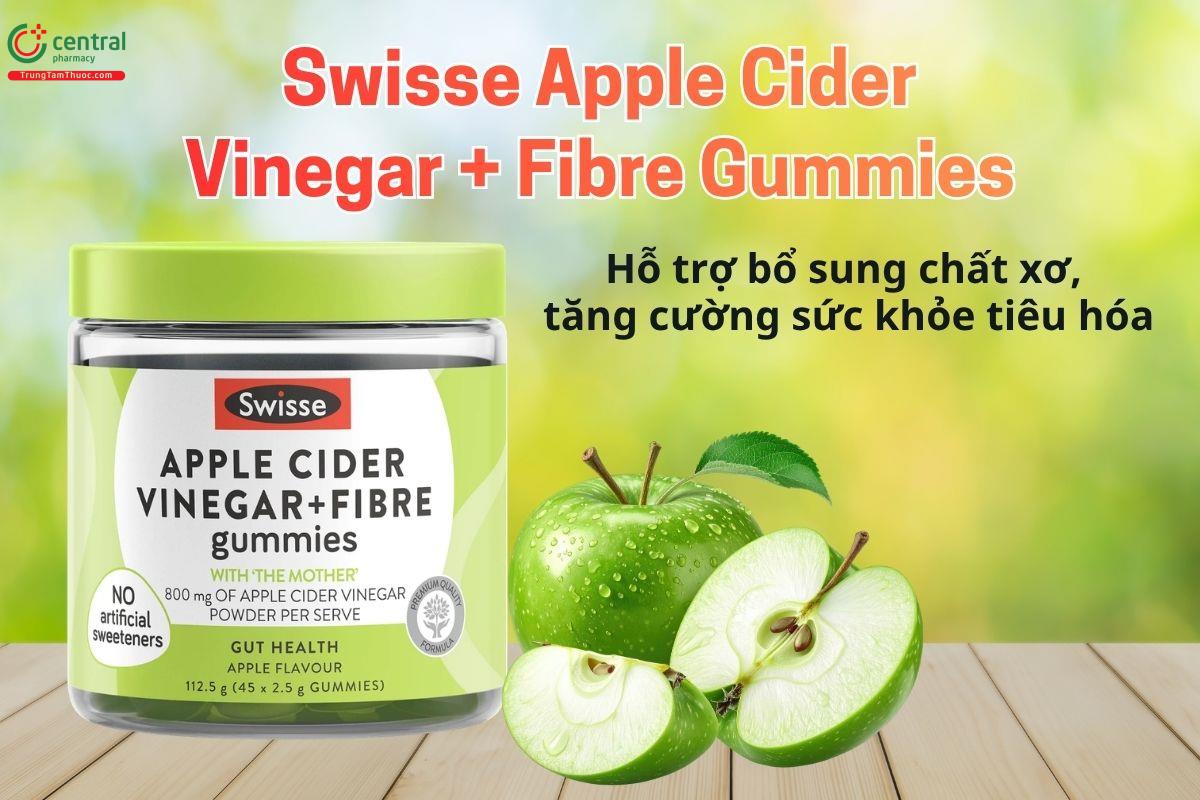 Swisse Apple Cider Vinegar + Fibre Gummies hỗ trợ chức năng tiêu hóa