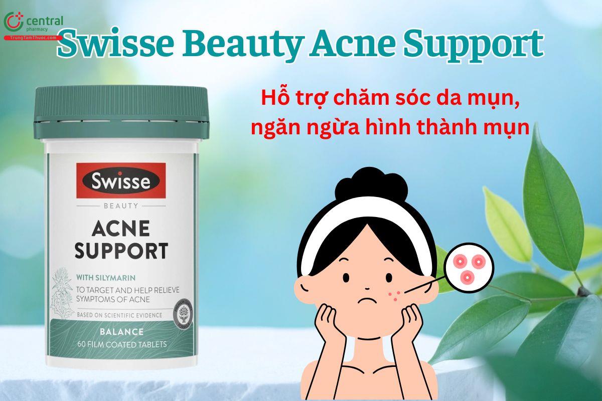 Swisse Beauty Acne Support hỗ trợ chăm sóc da mụn