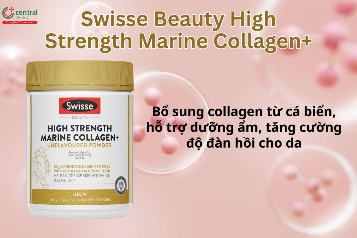 Swisse Beauty High Strength Marine Collagen+ hỗ trợ cải thiện độ săn chắc và đàn hồi của da