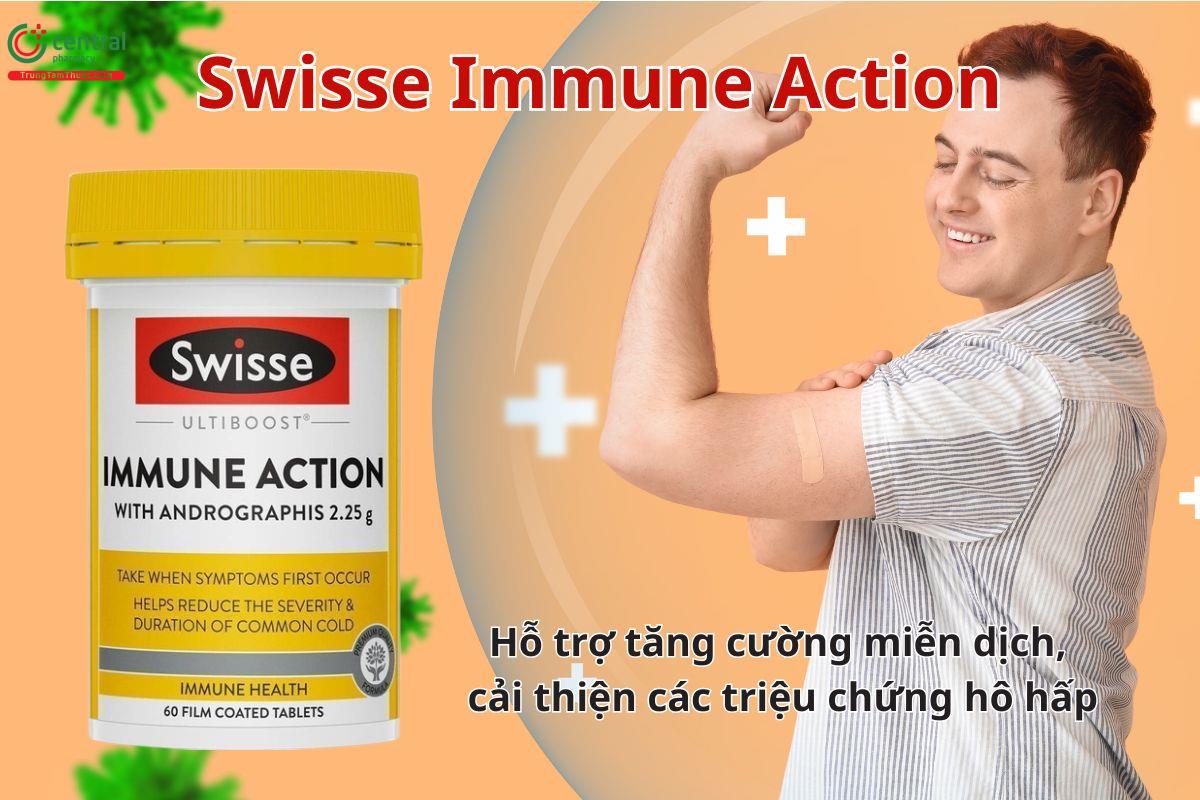 Swisse Ultiboost Immune Action hỗ trợ tăng cường chức năng miễn dịch