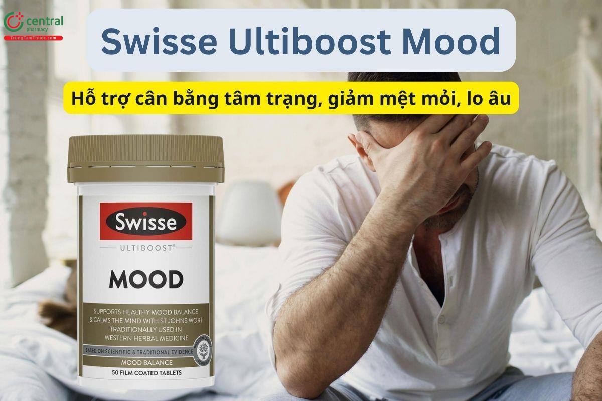 Swisse Ultiboost Mood hỗ trợ cải thiện tâm trạng, giảm stress, căng thẳng