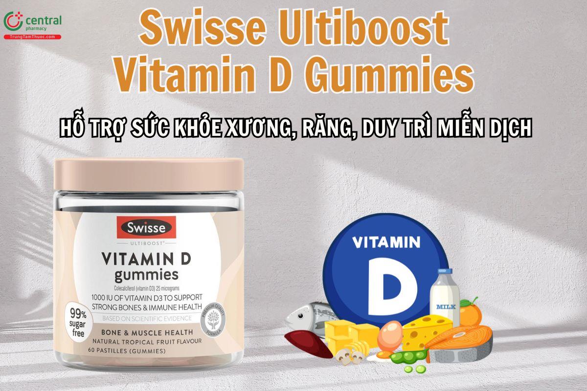 Swisse Ultiboost Vitamin D Gummies hỗ trợ duy trì sức khỏe xương, răng
