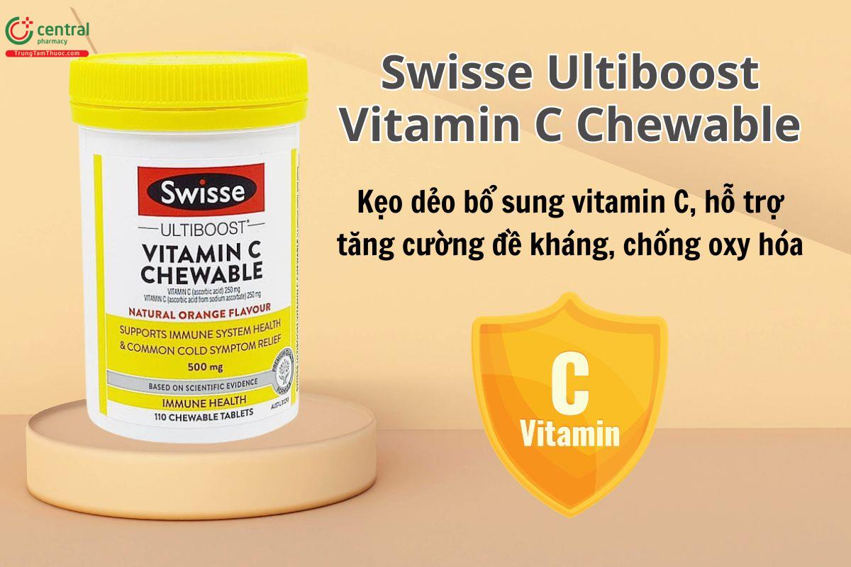 Swisse Ultiboost Vitamin C Chewable hỗ trợ chống oxy hóa, tăng cường miễn dịch