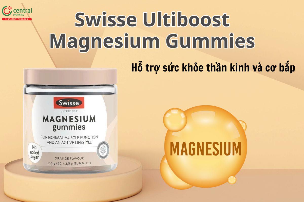Swisse Ultiboost Magnesium Gummies hỗ trợ sức khỏe thần kinh và cơ bắp