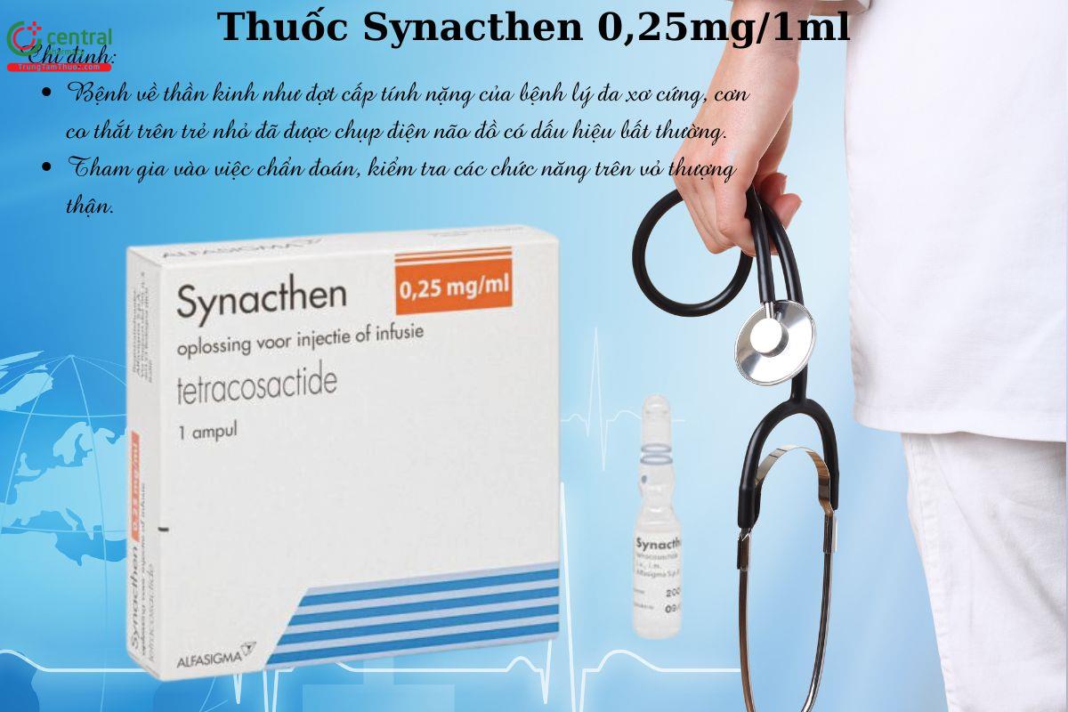 Chỉ định của thuốc Synacthen 0,25mg/ml Alfasigma