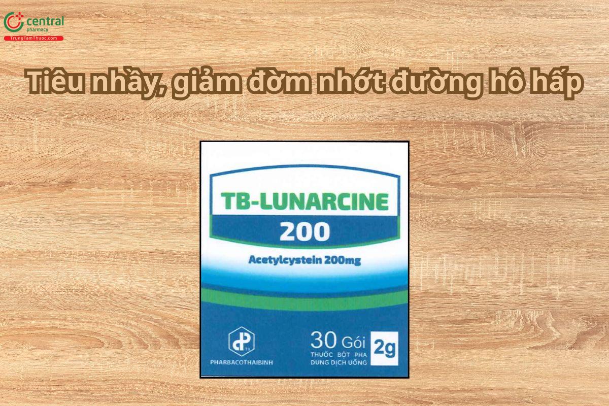 Thuốc TB-Lunarcine 200 tiêu nhầy, giảm đờm nhớt đường hô hấp