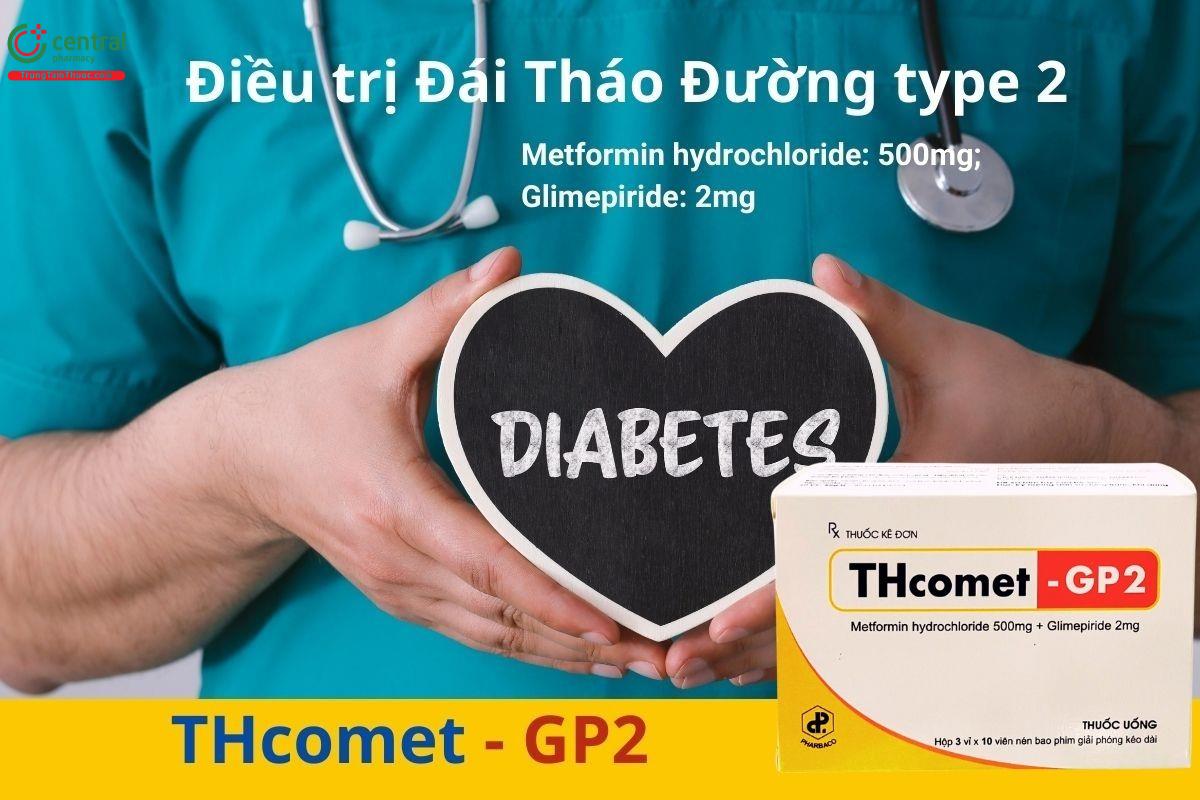 Thuốc THcomet-GP2 500mg/2mg điều trị đái tháo đường type 2