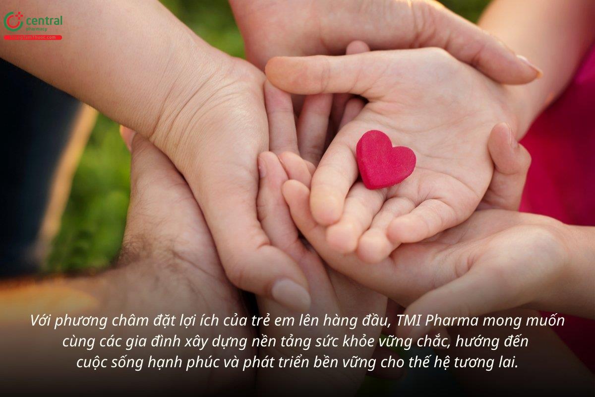 TMI Pharma mong muốn cùng các gia đình xây dựng nền tảng sức khỏe vững chắc, hướng đến cuộc sống hạnh phúc và phát triển bền vững cho thế hệ tương lai