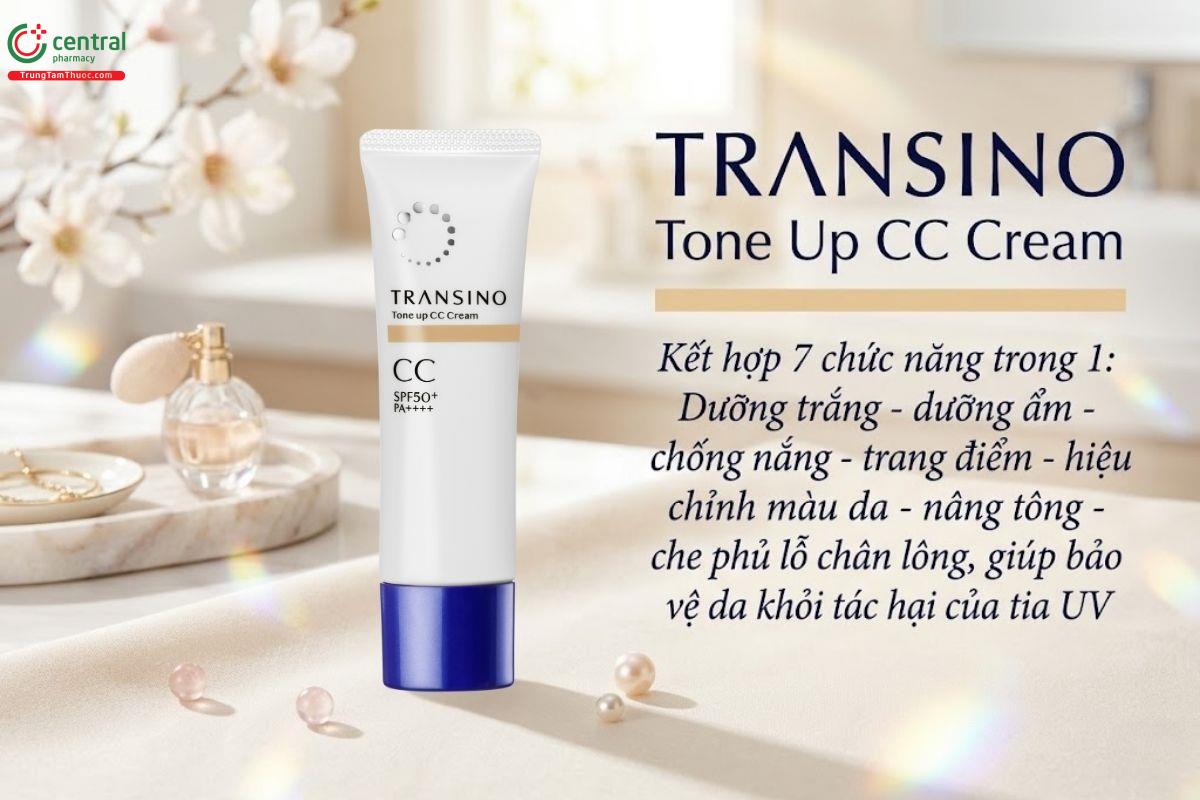 Kem nâng tông TRANSINO Tone Up CC Cream chống nắng và dưỡng sáng da