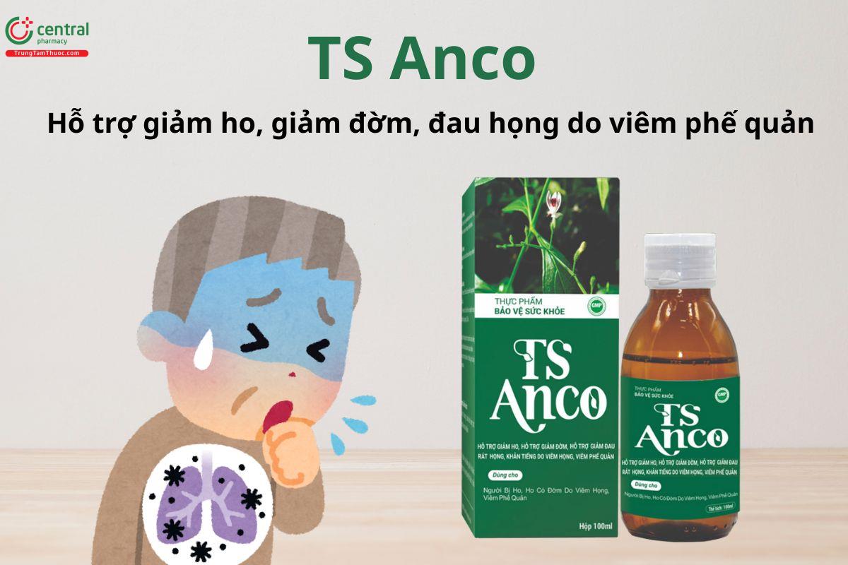 TS Anco hỗ trợ cải thiện ho, đau rát họng, khản tiếng