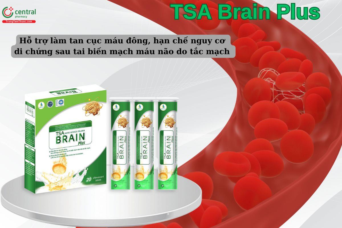 Viên uống TSA Brain Plus giúp làm giảm nguy cơ di chứng sau tai biến mạch máu não do tắc mạch