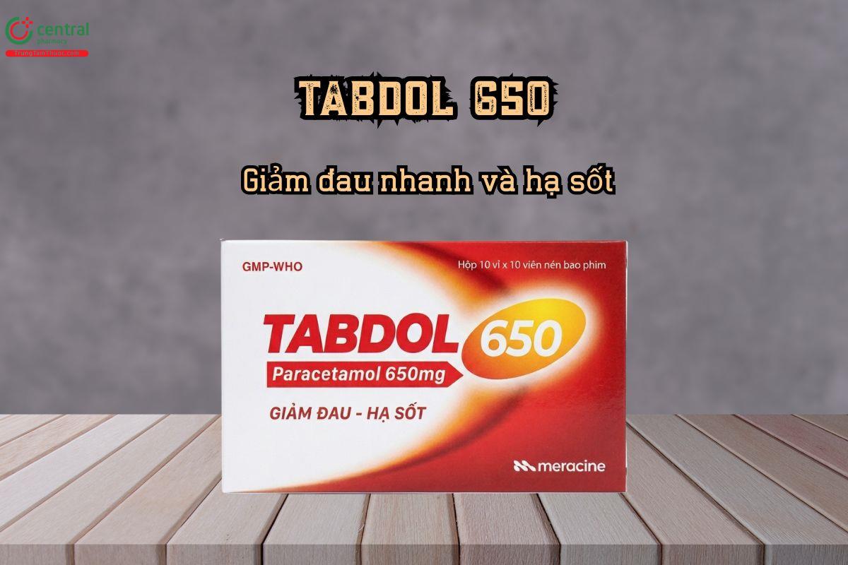 Giảm đau nhanh và hạ sốt với thuốc Tabdol 650 