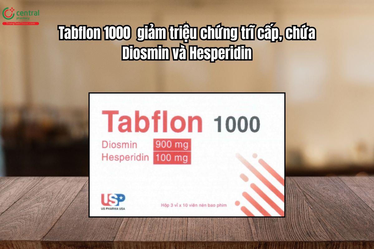 Thuốc Tabflon 1000mg dùng điều trị giảm triệu chứng trĩ cấp