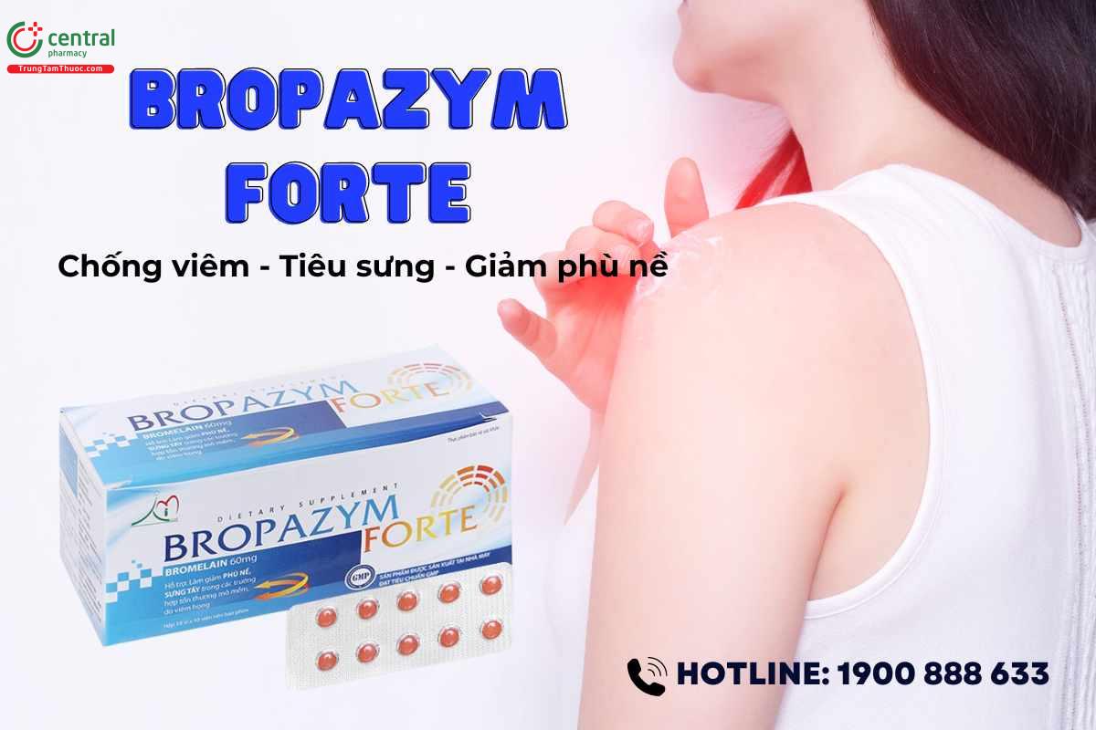 Sản phẩm Bropazym Forte hộp 100 viên