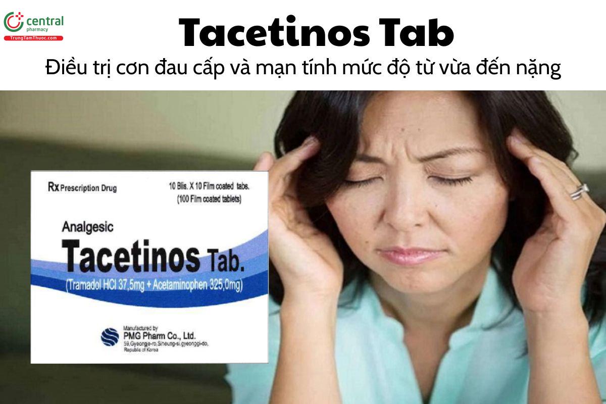 Thuốc Tacetinos Tab - Điều trị cơn đau cấp và mạn tính mức độ từ vừa đến nặng