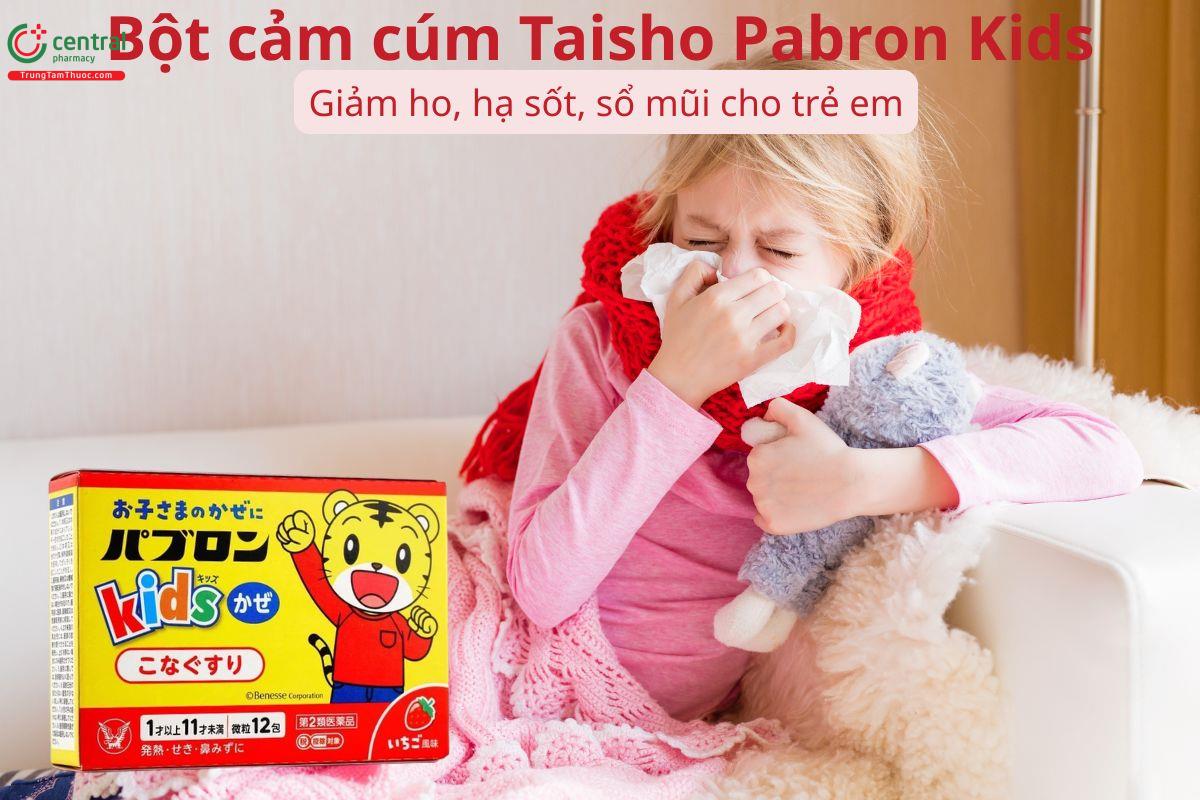 Bột cảm cúm Taisho Pabron Kids giảm ho, hạ sốt cho trẻ em