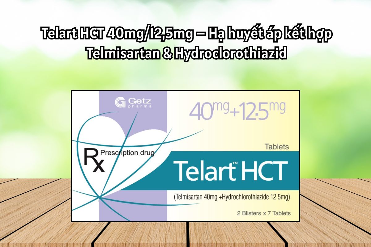 Thuốc Telart HCT Tablets 40mg/12,5mg điều trị cho người cao huyết áp
