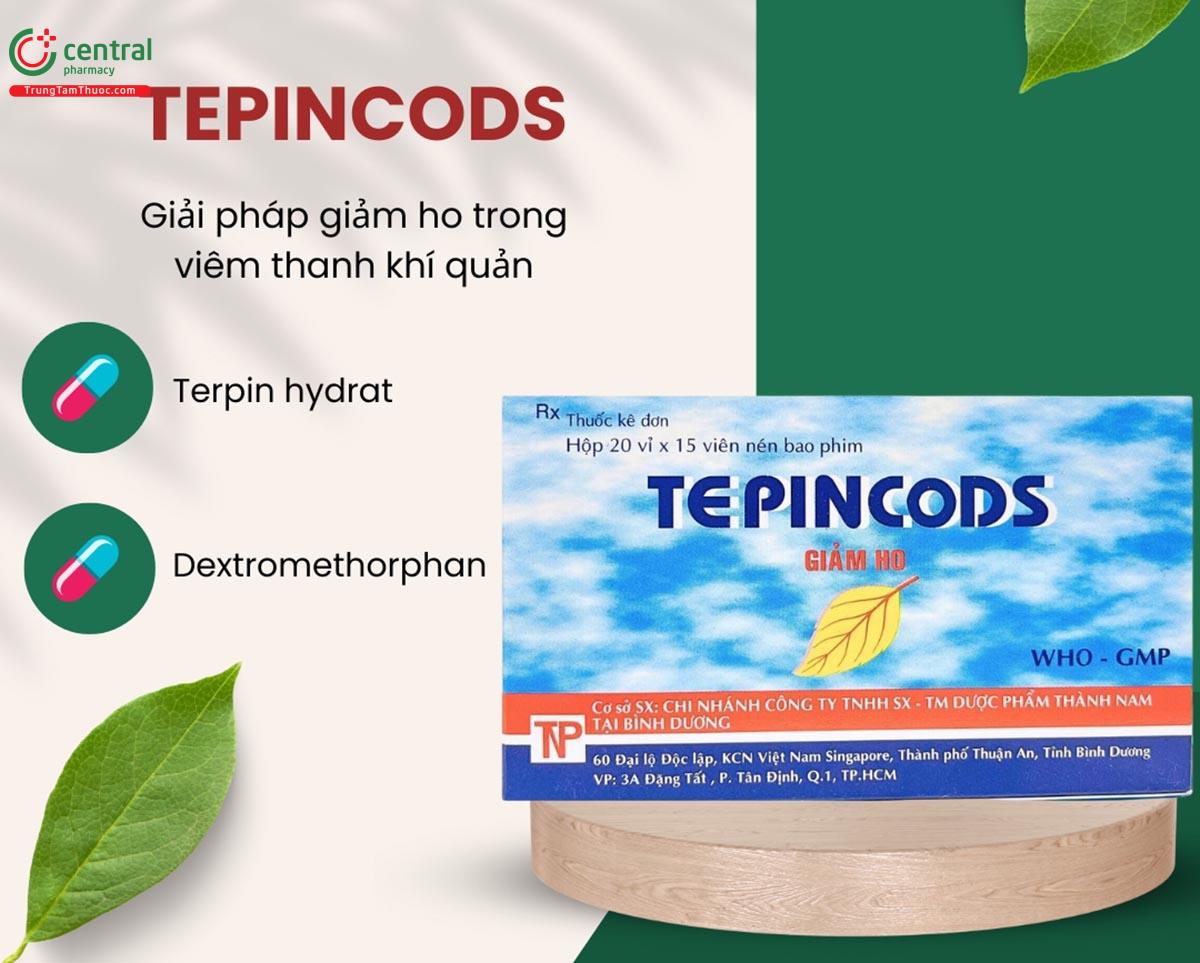 Thuốc Tepincods - Giải pháp giảm ho trong viêm thanh khí quản