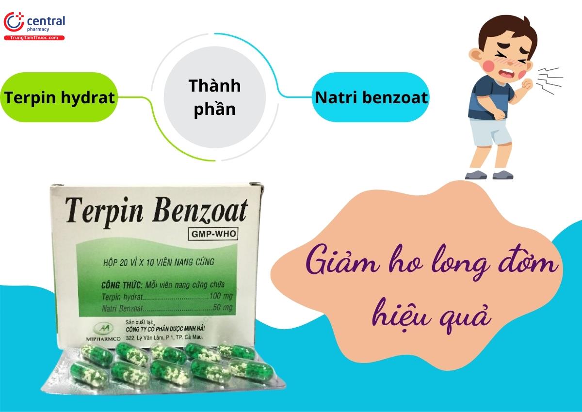 Terpin Benzoat Mipharmco - Giải pháp long đờm hiệu quả