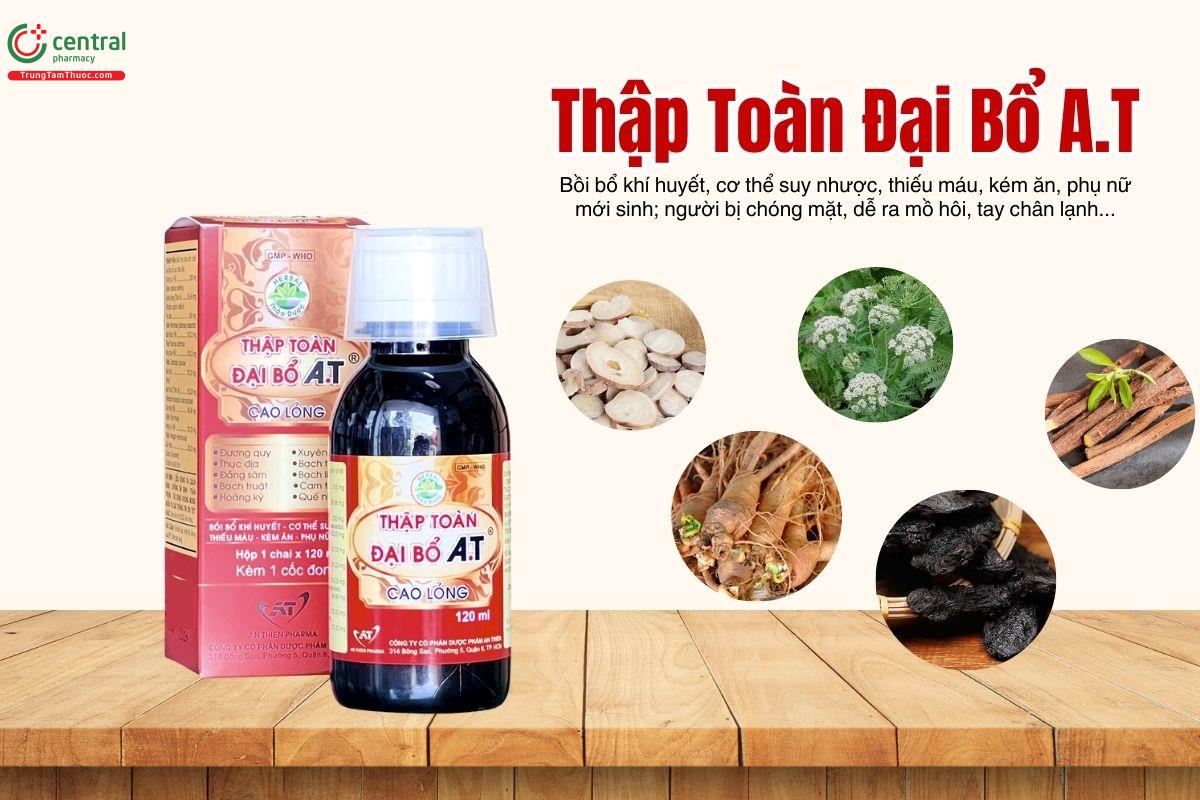 Thuốc Thập Toàn Đại Bổ A.T bổ khí huyết, giảm suy nhược cơ thể