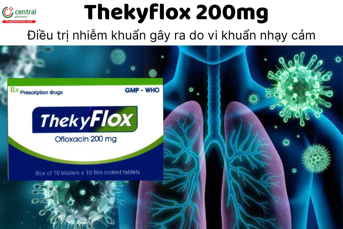 Thuốc Thekyflox 200mg - Điều trị nhiễm khuẩn do vi khuẩn nhạy cảm