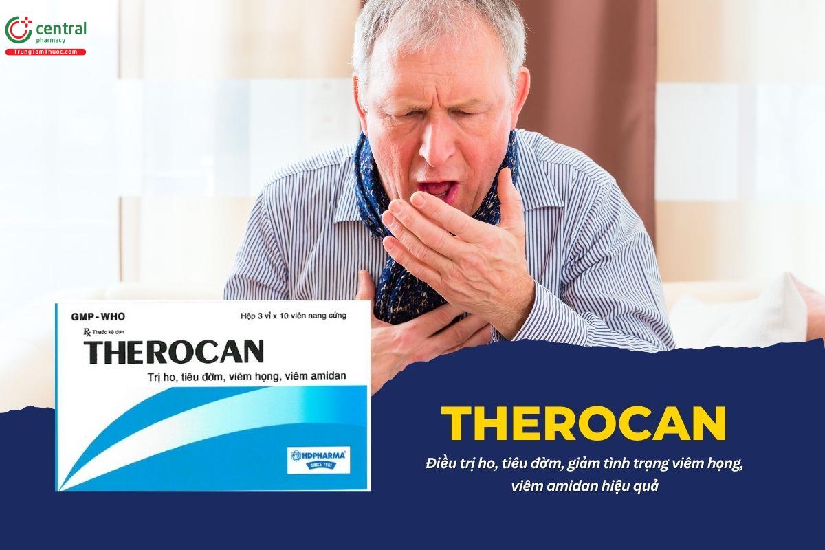 Thuốc Therocan HDPharma điều trị ho, tiêu đờm, viêm họng, viêm amidan