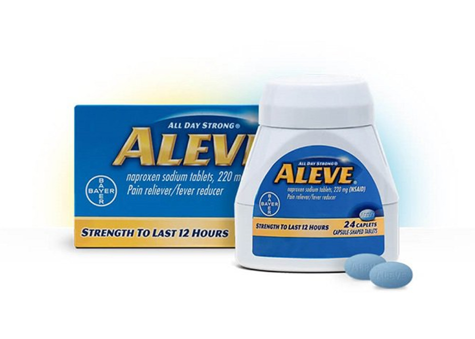 Thuốc Aleve giảm đau hiệu quả lên đến 12 giờ.