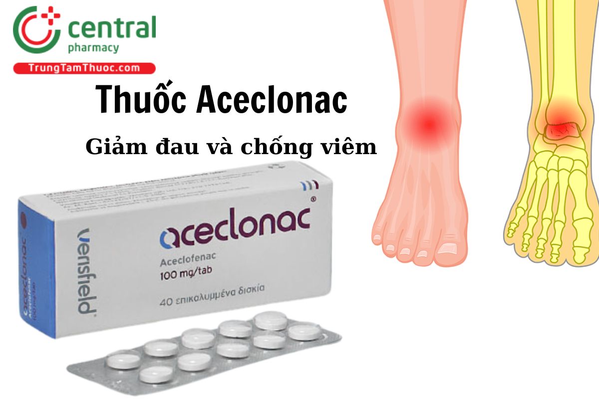 Thuốc Aceclonac được chỉ định sử dụng để điều trị viêm xương khớp