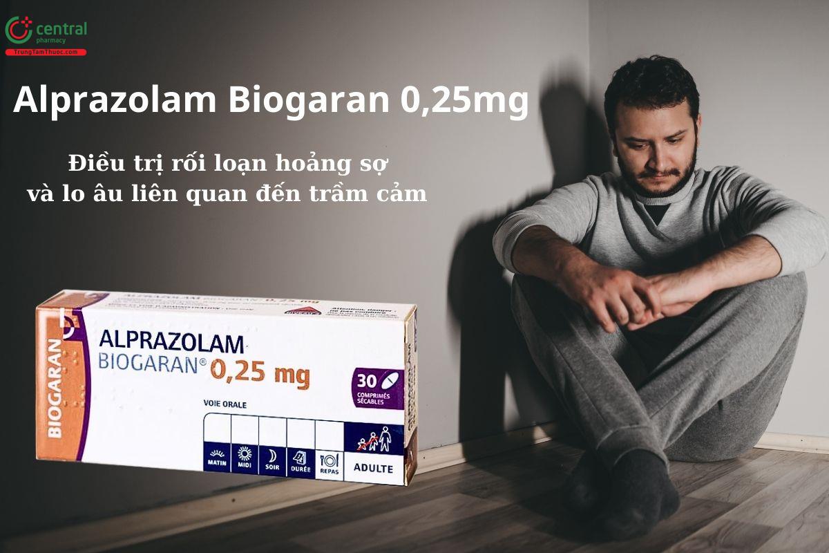 Thuốc Alprazolam Biogaran 0,25mg 