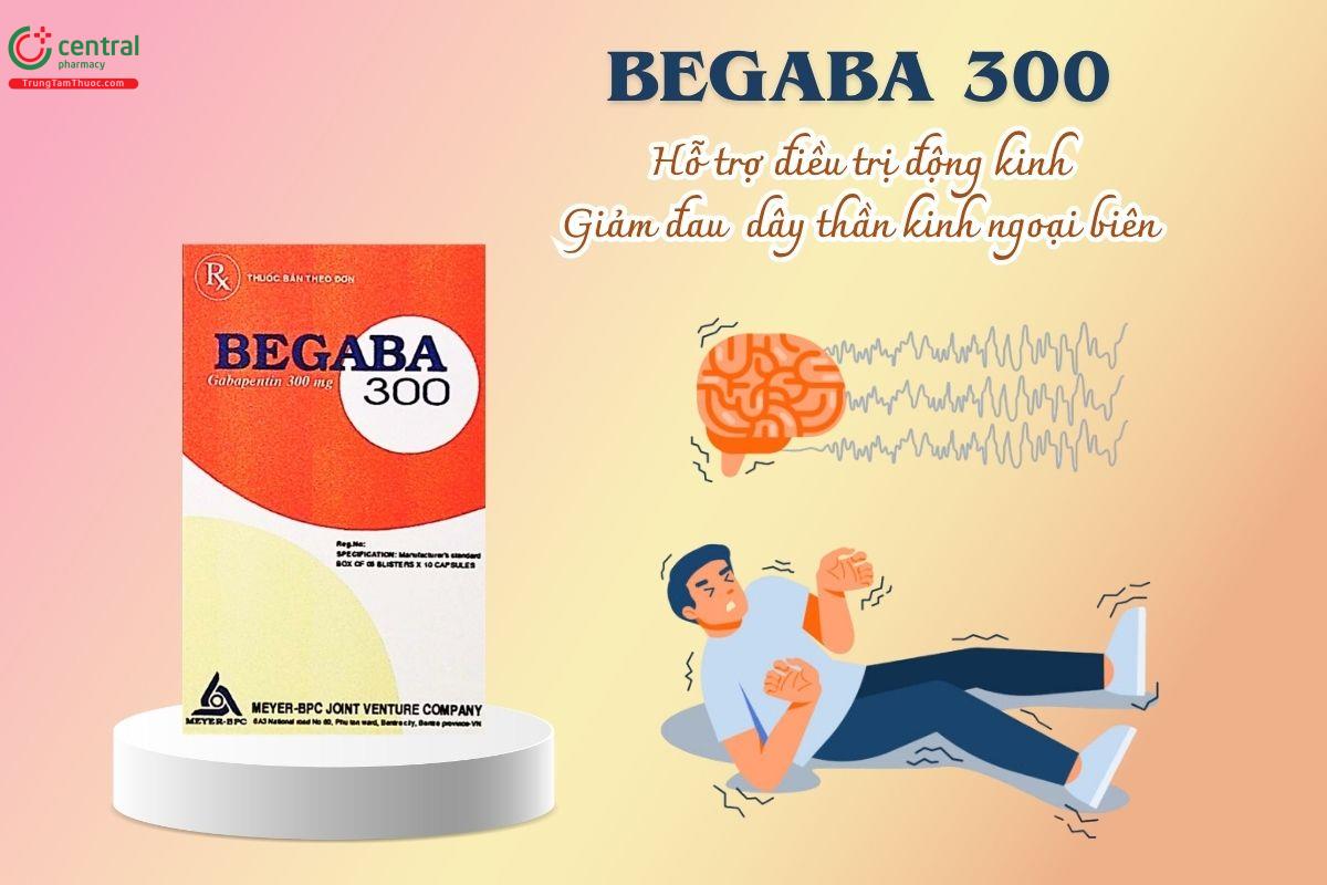 Thuốc Begaba 300mg hỗ trợ điều trị động kinh và giảm đau dây thần kinh ngoại biên