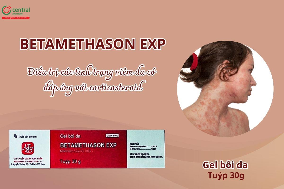 Thuốc Betamethason Exp 30g Medipharco điều trị tình trạng viêm da có đáp ứng với corticosteroid