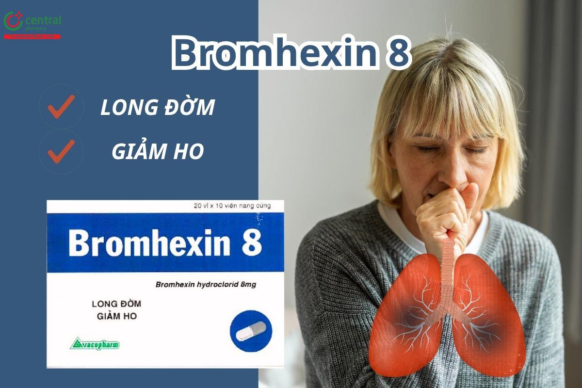Thuốc Bromhexin 8mg Vacopharm (Viên nang cứng) điều trị ho đờm