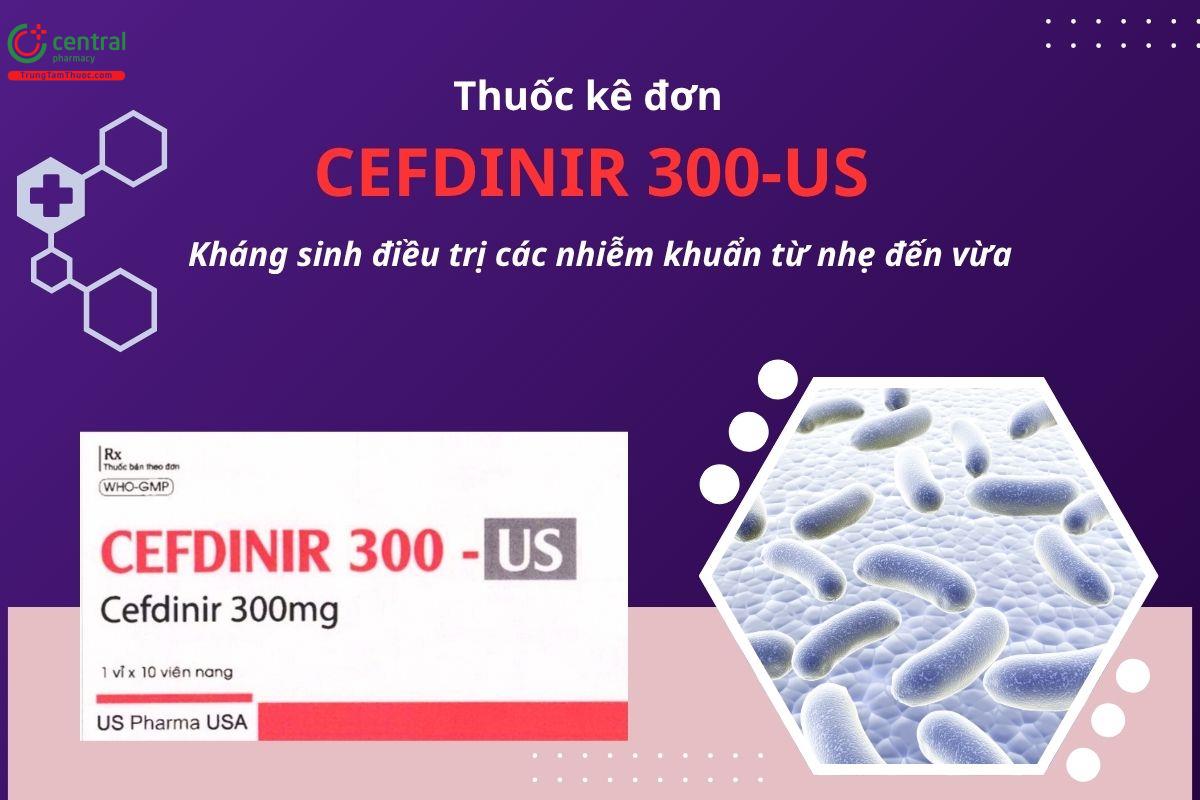 Thuốc Cefdinir 300-US điều trị các nhiễm khuẩn từ nhẹ đến vừa