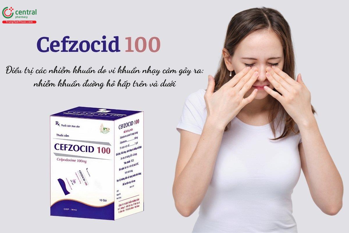 Thuốc Cefzocid 100 điều trị các nhiễm khuẩn đường hô hấp trên và dưới