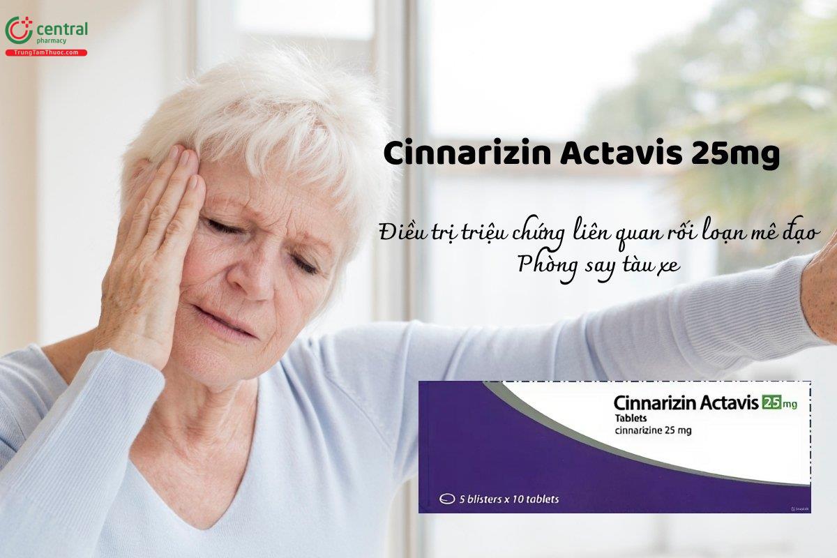 Thuốc Cinnarizin Actavis 25mg