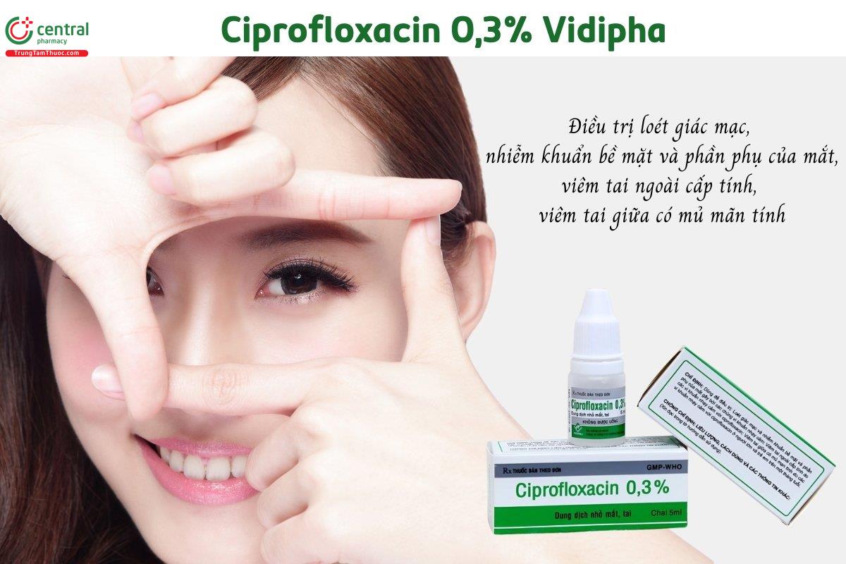 Thuốc Ciprofloxacin 0,3% Vidipha