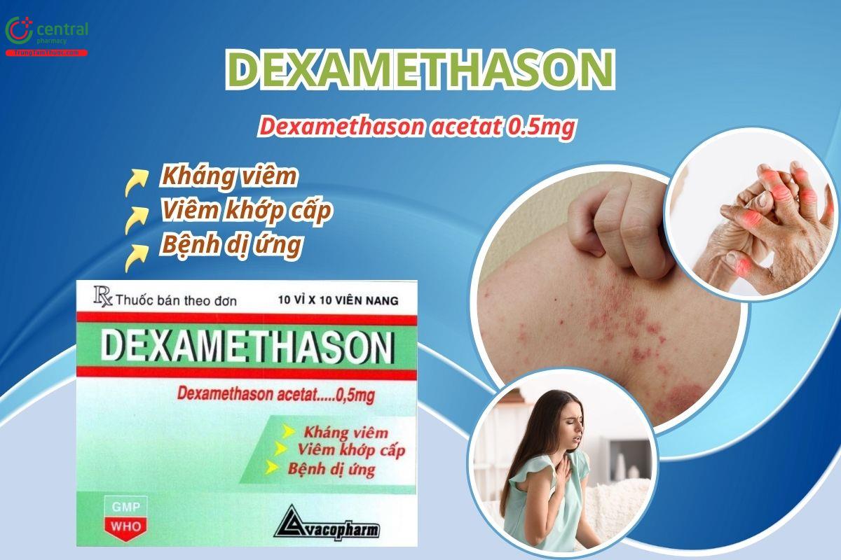 Chỉ định của thuốc Dexamethason 0.5mg Vacopharm (Viên nang cứng)