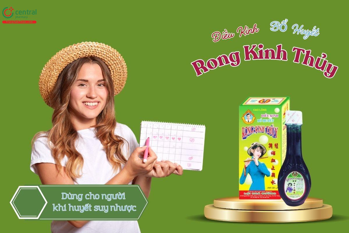 Thuốc Điều Kinh Bổ Huyết Rong Kinh Thủy - Lợi Hòa Đường điều trị khí huyết hư nhược