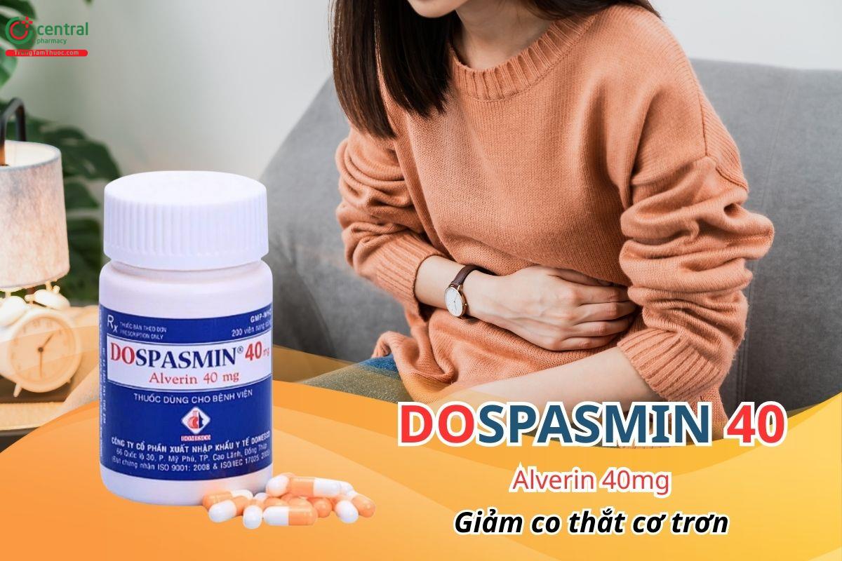 Thuốc Dospasmin 40mg (Viên nang cứng) có tác dụng giảm đau do co thắt cơ trơn