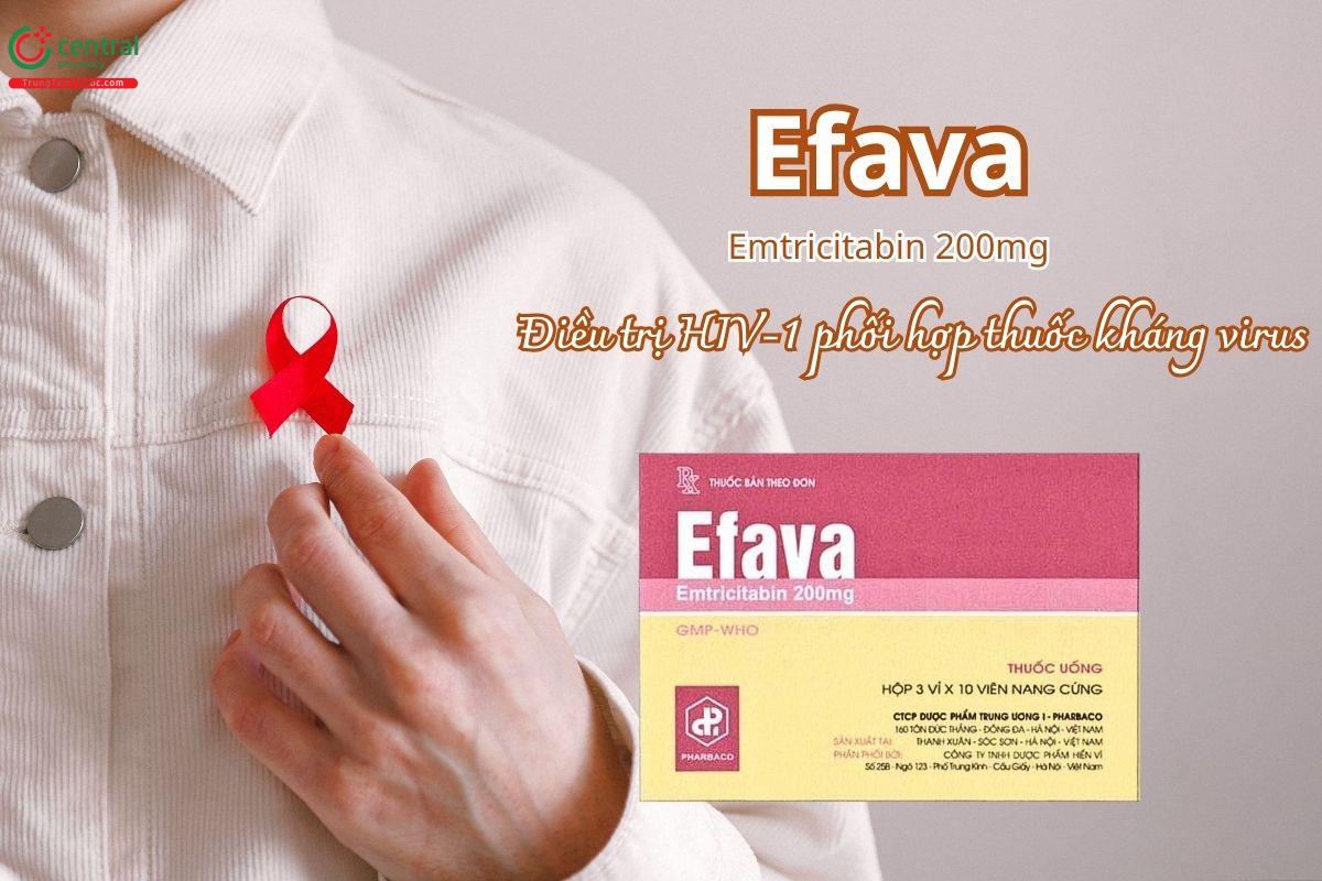 Thuốc Efava 200mg Pharbaco điều trị HIV-1 phối hợp thuốc kháng virus