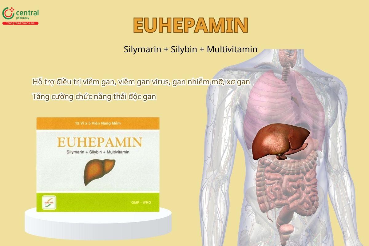 Thuốc Euhepamin hỗ trợ điều trị các bệnh về gan, giúp tăng cường chức năng giải độc gan